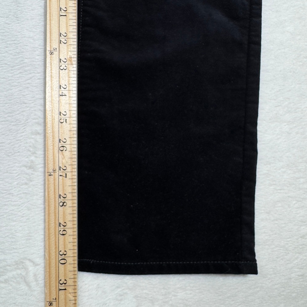 Talbots Velveteen Pants Womens 10 Black Straight Leg High Rise‎ 5-Pocket Stretch - Picture 7 of 11